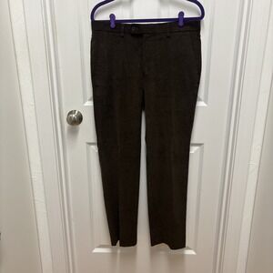 Lauren Ralph Lauren Pants Brown Corduroy Stretch Slacks Black Label - 33W X 30L
